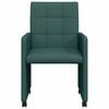 vidaXL Dining Chairs with Wheels 2 pcs Dark green 58 x 65 x 94 cm