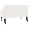 vidaXL Bench White 119.5 x 64.5 x 75 cm Faux Leather
