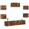vidaXL 7 Piece TV Cabinet Set Smoked Oak Engineered Wood