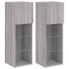vidaXL 2 Piece TV Cabinet Set with LED Lights Grey Sonoma 30,5x30x90 cm