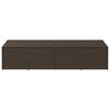 vidaXL Garden Storage Box Brown 220x50x58 cm Poly Rattan