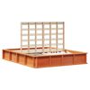 vidaXL Bed Frame Wax Brown 150 x 200 cm Solid Pine Wood
