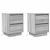 vidaXL Bedside Cabinets with LED Lights&nbsp;2 pcs Grey Sonoma 38x34x50 cm
