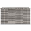 vidaXL Garden Cushion Box PE Rattan 194x100x103 cm Grey