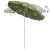 vidaXL Beach Parasol Green 263 x 263 x 272 cm Polyester and Metal