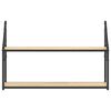 vidaXL 2-Tier Wall Shelf Sonoma Oak 80x21x51 cm Engineered Wood
