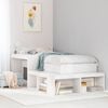 vidaXL Bed Frame without Mattress White 75x190 cm Small Single Solid Wood Pine