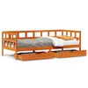 vidaXL Daybed with Drawers without Mattress Wax Brown 80x200 cm Solid Wood