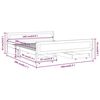 vidaXL Bed Frame without Mattress Honey Brown Solid Wood 160x200 cm (322114+2x321987)