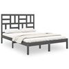 vidaXL Bed Frame without Mattress Grey Solid Wood 120x190 cm