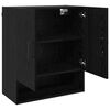 vidaXL Wall-Mounted Cabinet Black Oak 60 x 31 x 70 cm Engineered Wood