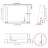 vidaXL Coffee Table Legs U-Shaped 2 pcs Natural Steel 40x(30-31) cm Steel