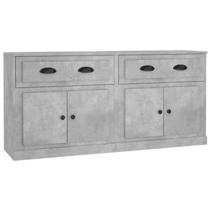 vidaXL Sideboards 2 pcs Concrete Grey Engineered Wood