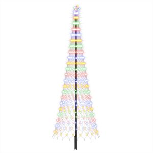 vidaXL LED Christmas Tree EKENAS 400 cm 450 LEDs Multicolour Steel