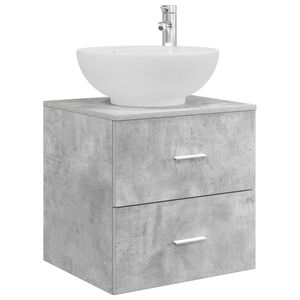 vidaXL Wall-Mounted Sink Vanity Concrete Grey 49.5 x 44.5 x 66.5 cm