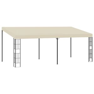 vidaXL Wall-mounted Gazebo 3x6 m Cream Fabric