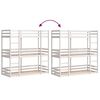 vidaXL Triple Bunk Bed without Mattress White 75x190 cm Small Single Solid Wood Pine