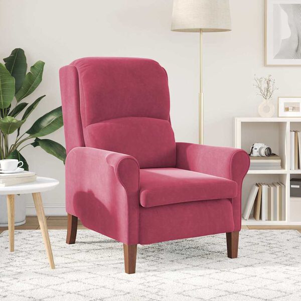 vidaXL Armchair Wine red 76 x 94 x 102 cm Velvet
