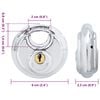 vidaXL Discus Locks with Keys 6 pcs Silver 6 x 2.3 x 6 cm