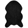 vidaXL Anti-Slip Faux Rabbit Fur Rug OLITE Black 60 x 90 cm Polyester