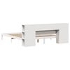 vidaXL Bookcase Bed without Mattress White 200x200 cm Solid Wood Pine