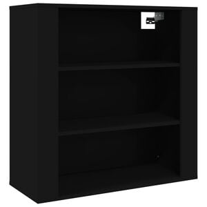 vidaXL Wall Cabinet Black 80x33x80 cm Engineered Wood