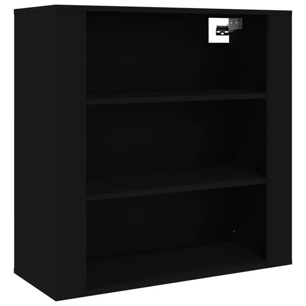 vidaXL Wall Cabinet Black 80x33x80 cm Engineered Wood