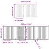 vidaXL Dog Gate with Door Foldable 9 Panels White 450 cm Poplar Wood