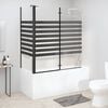 vidaXL Stripe Bath Enclosure 120x68x130 cm Tempered Glass