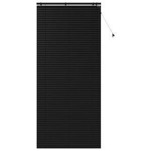 vidaXL Venetian Blind Black 120 x 250 cm 35 mm Solid Paulownia Wood