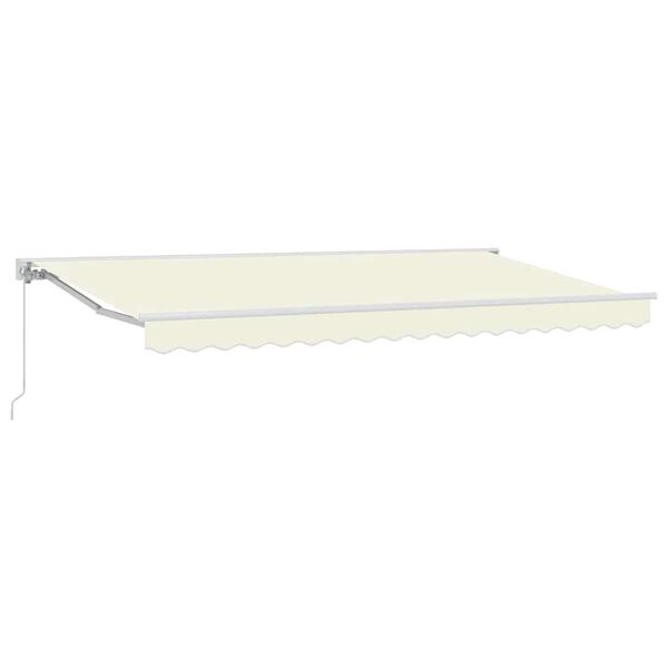 vidaXL Retractable Awning Cream 350 x 200 cm Polyester and Metal