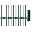 vidaXL Fence with Post Green 0.4 x 25 m Steel