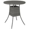 vidaXL Garden Table Grey 70x70x73 cm Poly Rattan