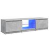 vidaXL TV Cabinet with LED Lights Concrete Grey 140x40x36 cm