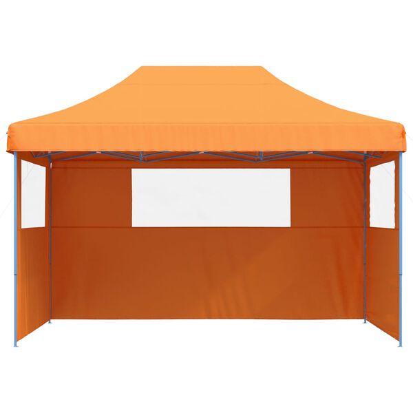 vidaXL Foldable Party Tent Pop-Up with 3 Sidewalls Orange