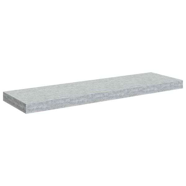 vidaXL Floating Wall Shelf Concrete Grey 80x23.5x3.8 cm MDF
