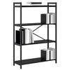 vidaXL Bookshelf Black Oak 80 x 30 x 120 cm Engineered Wood