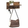 vidaXL Wall-Mounted Coat Rack Smoked Oak 40 x 10.5 x 18 cm