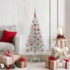 vidaXL Christmas Tree with 150 LEDs with Stand Silver 120 cm PET