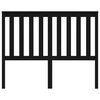 vidaXL Bed Headboard Black 126x6x101 cm Solid Wood Pine