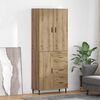 vidaXL Highboard with Drawer 2 pcs Artisan Oak Engineered Wood