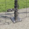 vidaXL Fence with Post Grey 0.8 x 10 m Steel
