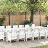 vidaXL Garden Dining Set 15 pcs White Polt rattan