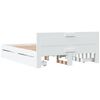 vidaXL Bed Frame with Headboard without Mattress White 150x200 cm King Size