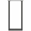 vidaXL Console Table Legs U-Shaped 2 pcs Anthracite 38x(72-73) cm Steel