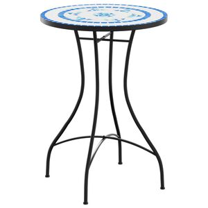 vidaXL Mosaic Bistro Table Blue and White &Oslash;50x70 cm Ceramic