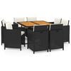 vidaXL Garden Dining Set | Black
