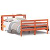 vidaXL Bed Frame without Mattress Wax Brown 140x190 cm Solid Wood Pine