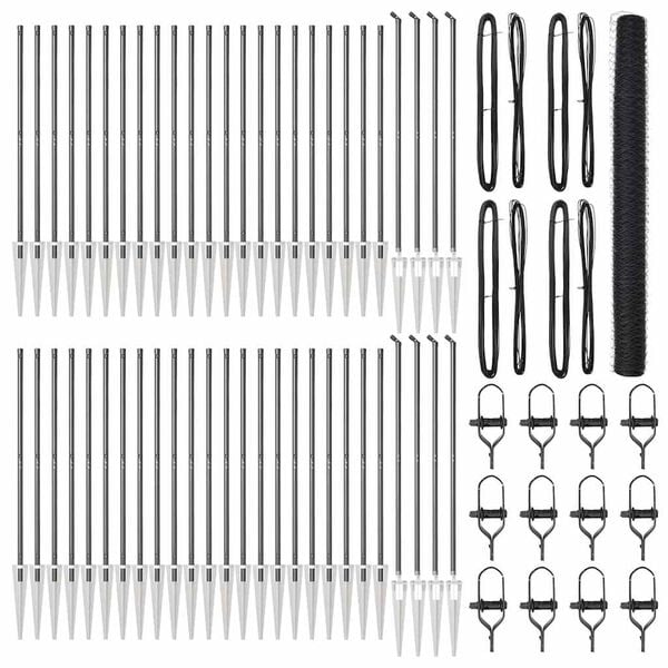 vidaXL Fence with Posts Grey 1.6 x 100 m PVC-coated steel