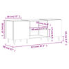 vidaXL Record Cabinet Concrete Grey 121x38x48 cm Engineered Wood